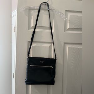 Black Kate Spade Crossbody Purse 2 Pockets Inside 1 Outside